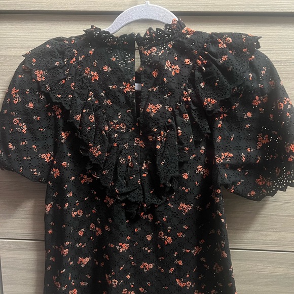 Ulla Johnson Floral print mock neck blouse size 2 - Picture 3 of 4